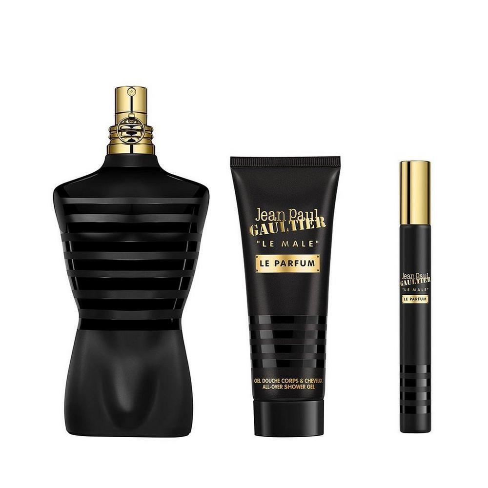 Jean Paul Gaultier Le Male Le Parfum 125ml Edp Spray + 10ml + Shower Gel 3pc Set