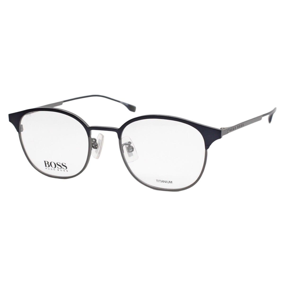 Hugo Boss 1072/F 4NZ Blue Gunmetal Men`s Titanium Eyeglasses 50-20-145 W/case