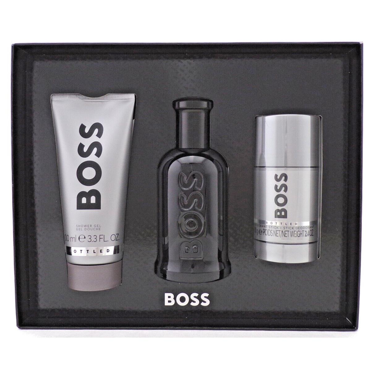 Hugo Boss Bottled by Hugo 3.3 oz Parfum+ 3.3 oz Sh/gel+ 2.4 oz Deo Men`s Set