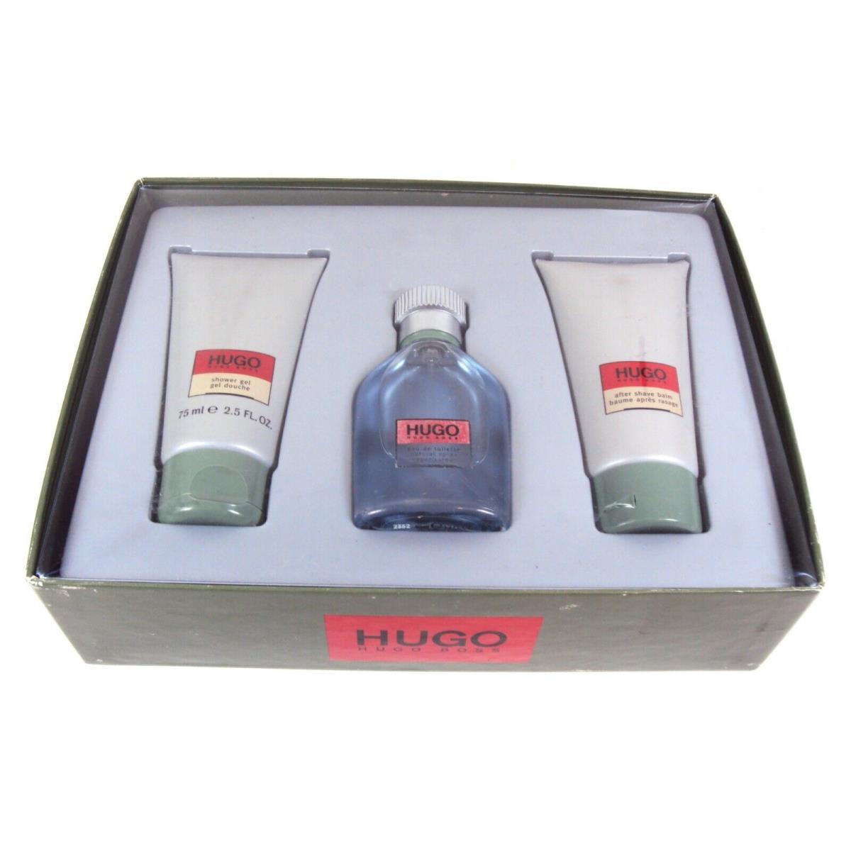 Hugo by Hugo Boss 3 Piece Set 1.3 oz Edt Spray +after Shave Balm+ Shower Gel