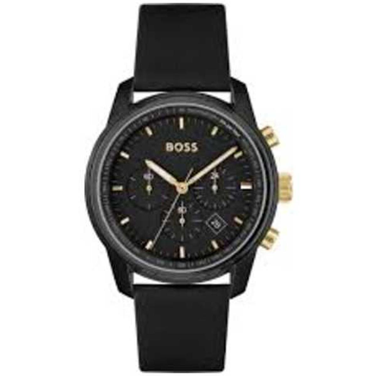 Hugo Boss Men`s Trace Black Dial Watch - 1514003