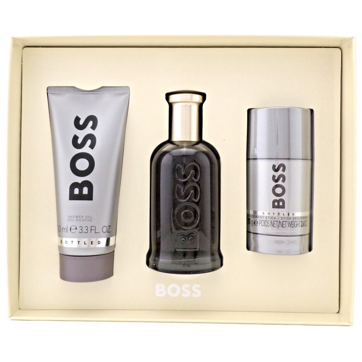 Hugo Boss Bottled by Hugo 3.3 oz Edp + 3.3 oz Sh/gel + 2.4 oz Deo. Men`s Set