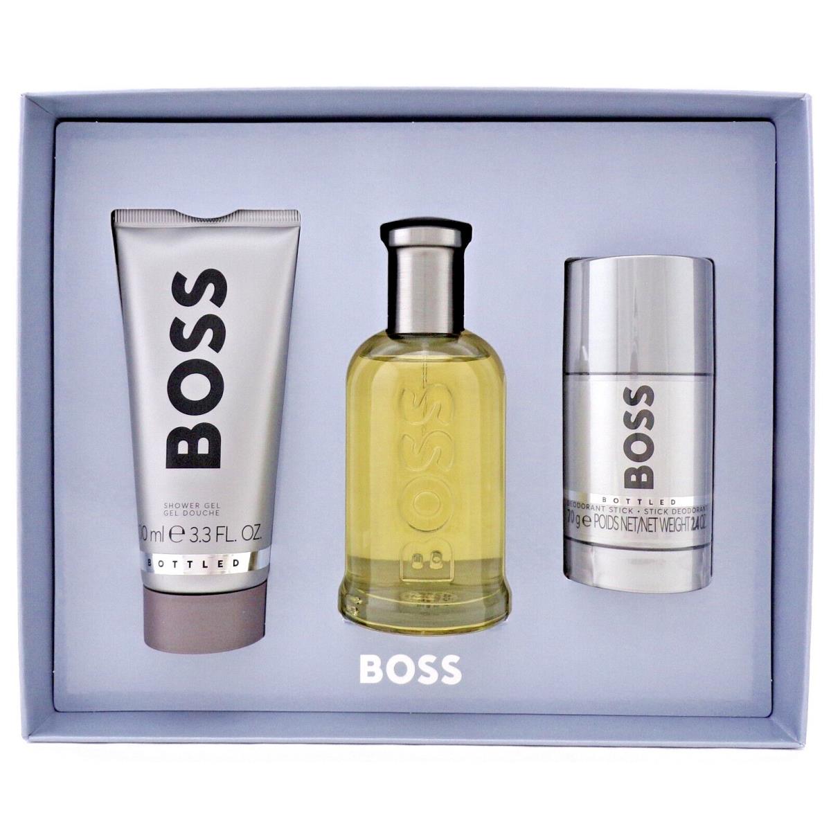 Hugo Boss Bottled by Hugo 3.3 oz Edt+ 3.3 oz Sh/gel+ 2.4 oz Deo. Men`s Set