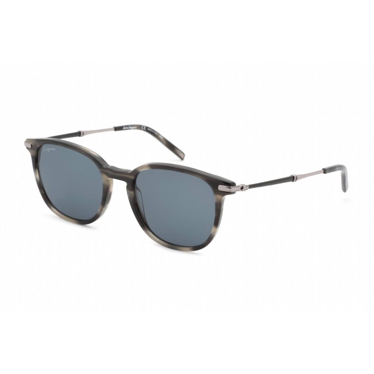 Salvatore Ferragamo Men`s Sunglasses Striped Grey Cat Eye Plastic SF1015S 003