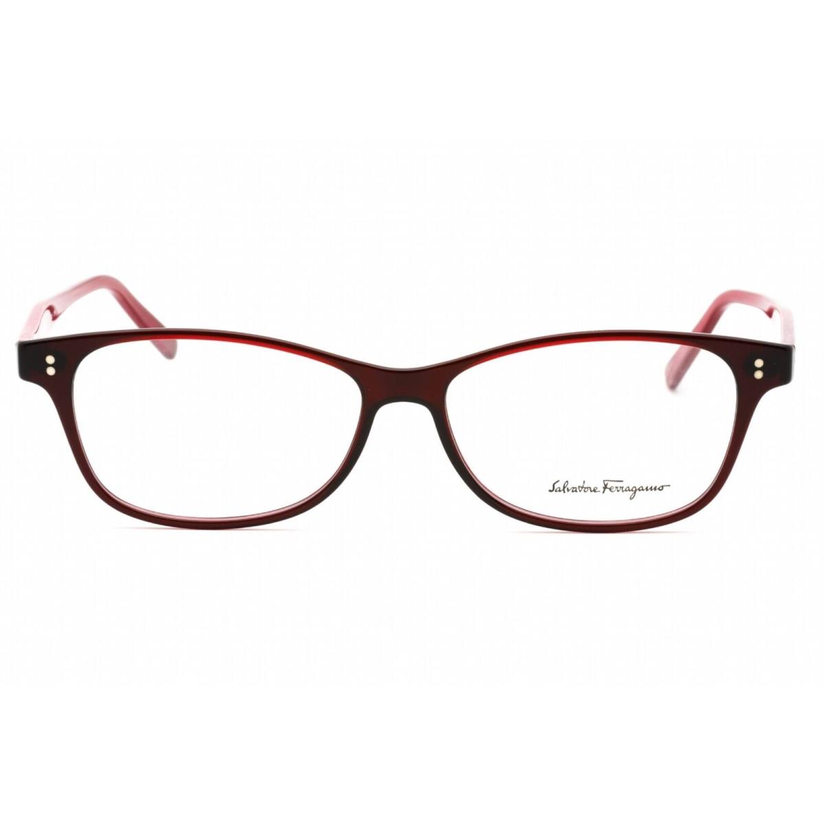 Salvatore Ferragamo Women`s Eyeglasses Transparent Wine/burgundy SF2910 612