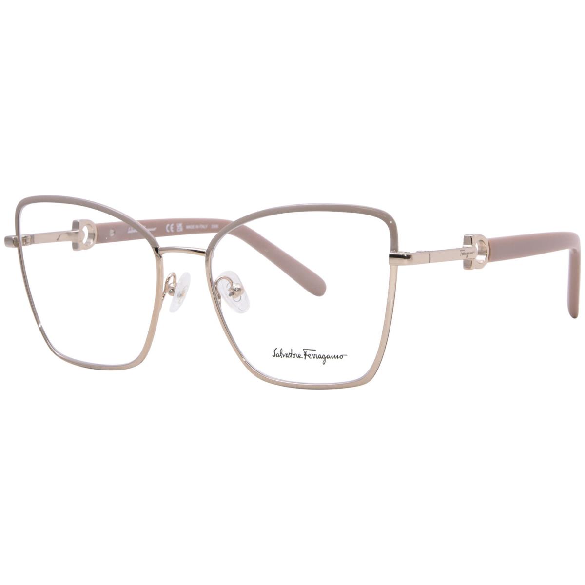 Salvatore Ferragamo SF2223N 685 Eyeglasses Women`s Rose Gold/nude Full Rim 54mm