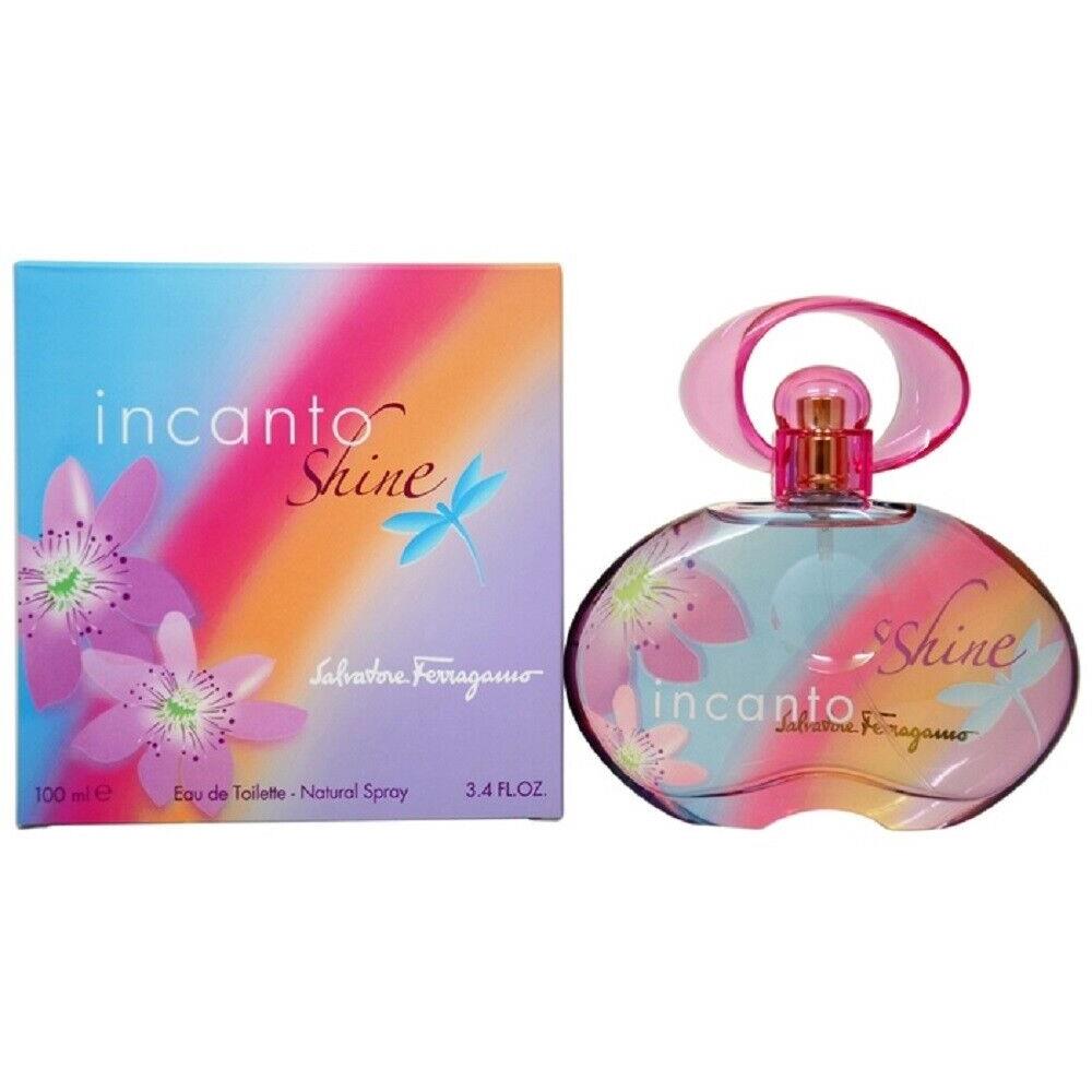 Salvatore Ferragamo Incanto Shine For Women Perfume 3.4 oz 100 ml Edt Spray