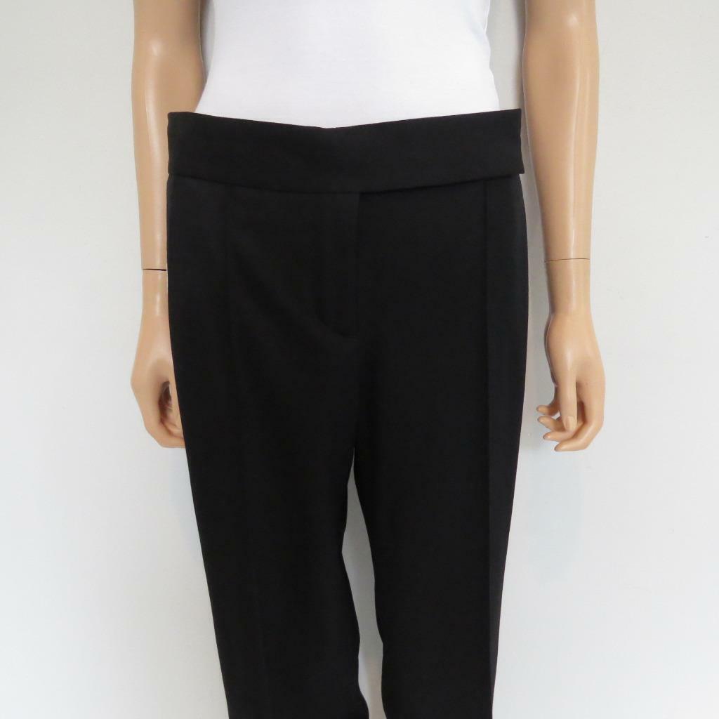 Paco Rabanne Black Wool/white Side Stripe Pants Size F40