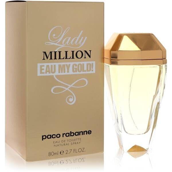 Lady Million Eau My Gold By Paco Rabanne 2.7 Oz. 80ml Eau de Toilette