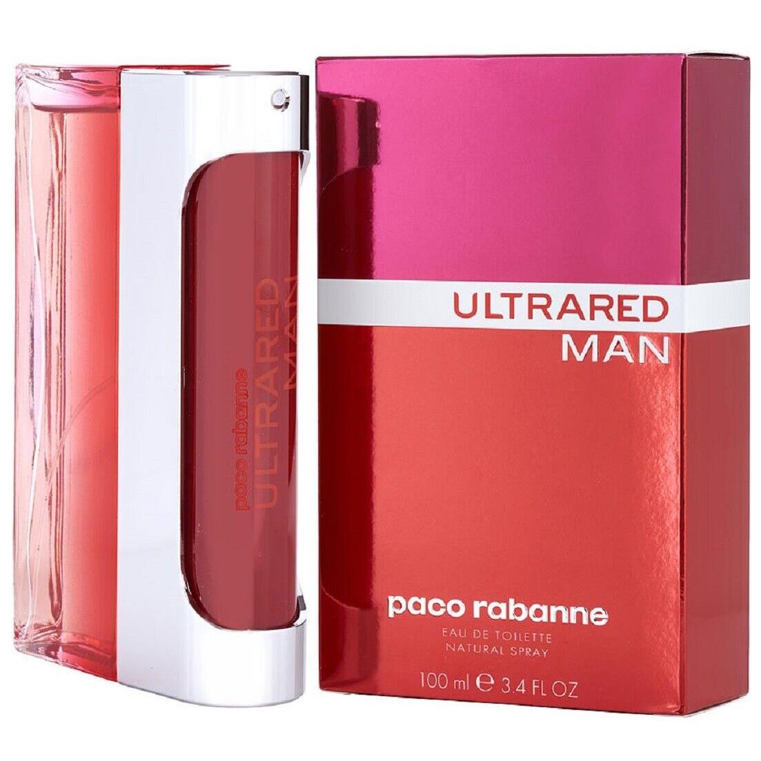 Ultrared Paco Rabanne 3.4 oz / 100 ml Eau de Toilette Edt Men Cologne