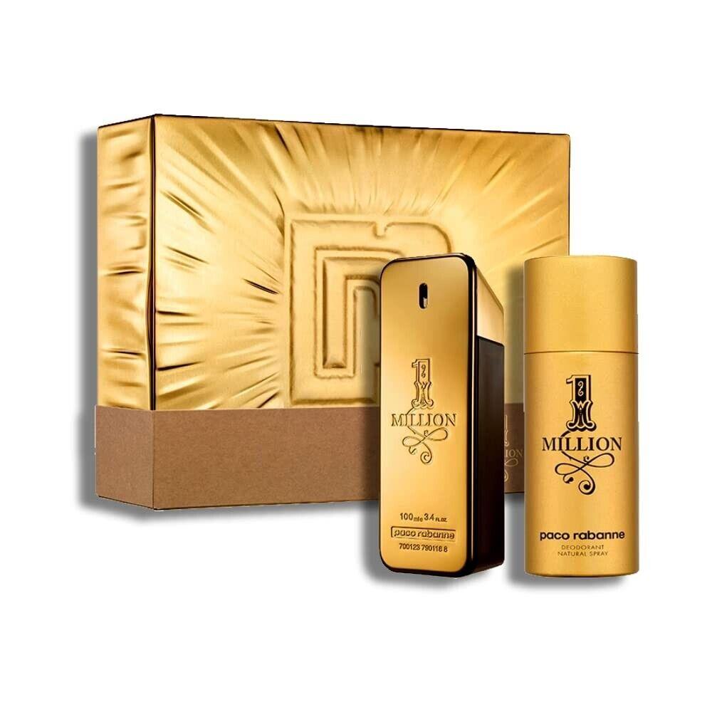 Paco Rabanne 1 Million 2 PC Gift Set Men - 3.4OZ Parfum + 5.1 OZ Deodorant Spray