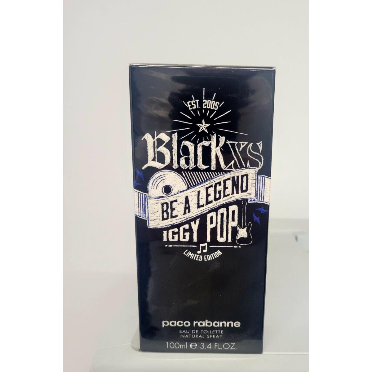 Paco Rabanne Black XS Be A Legend Iggy Pop Limited Edition Edt 3.4 oz/100 ml