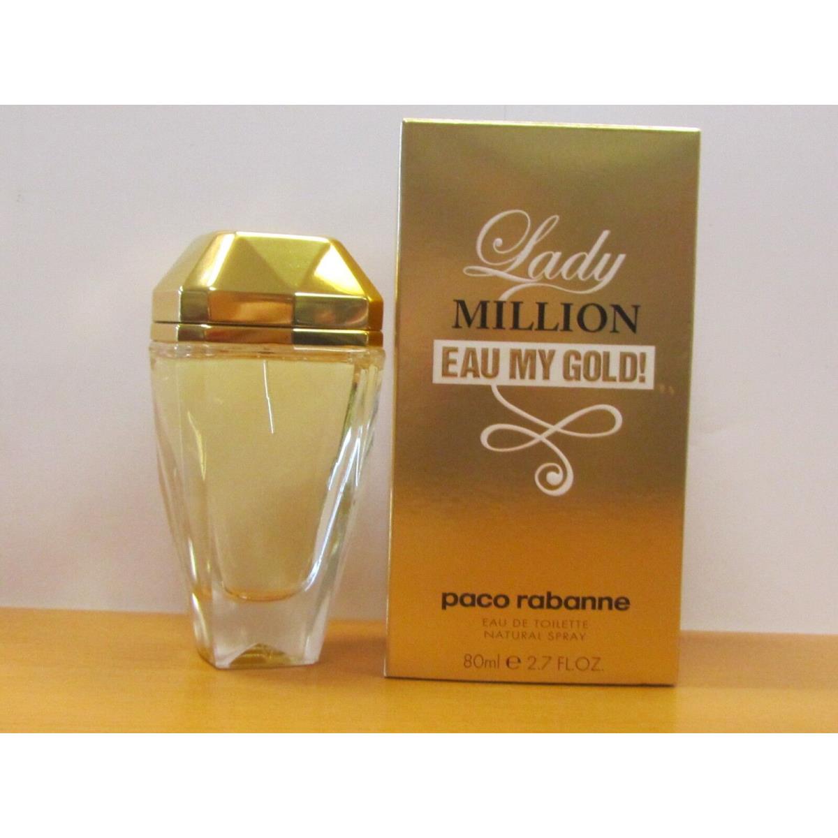 Lady Million Eau My Gold Paco Rabanne Women 2.7oz/80 ml Eau de Toilette Spray