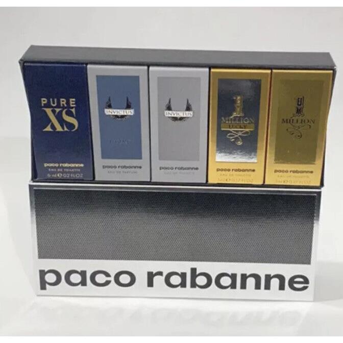 Paco Rabanne 5pcs Splash Mini Set For Men