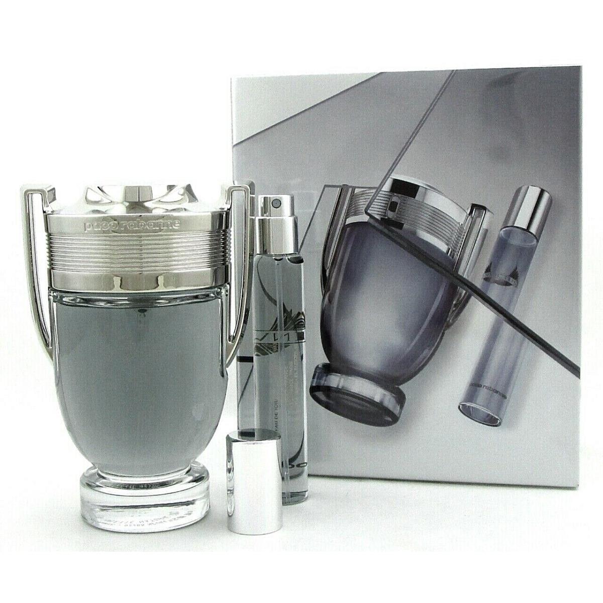 Paco Rabanne Invictus 2 pc Set Eau de Toilette Edt Spray Edt Travel Spray