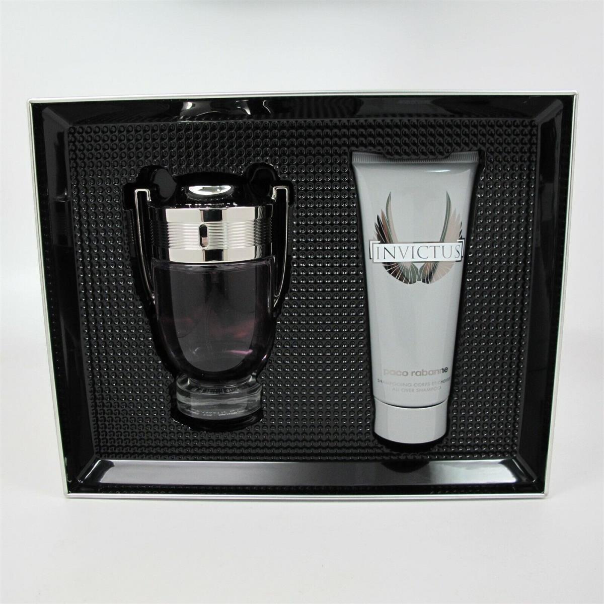 Invictus by Paco Rabanne 2 Pc Set: 3.4 oz Edt Spray 3.4 oz Shower Gel