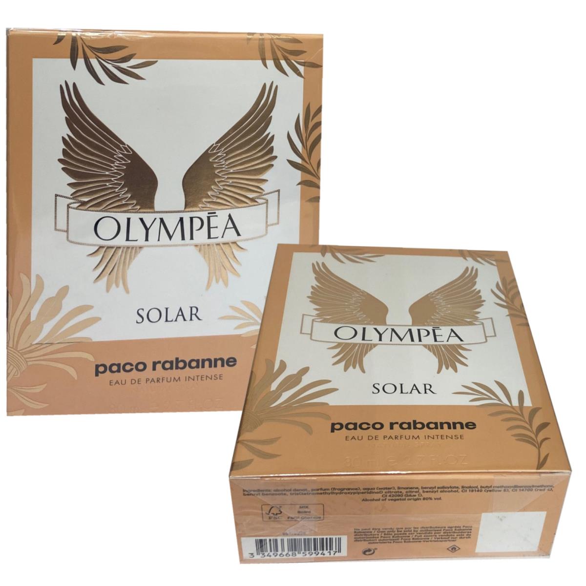 Paco Rabanne Olympea Solar 2.7 oz Eau De Parfum Intense 80 ml Spray For Women