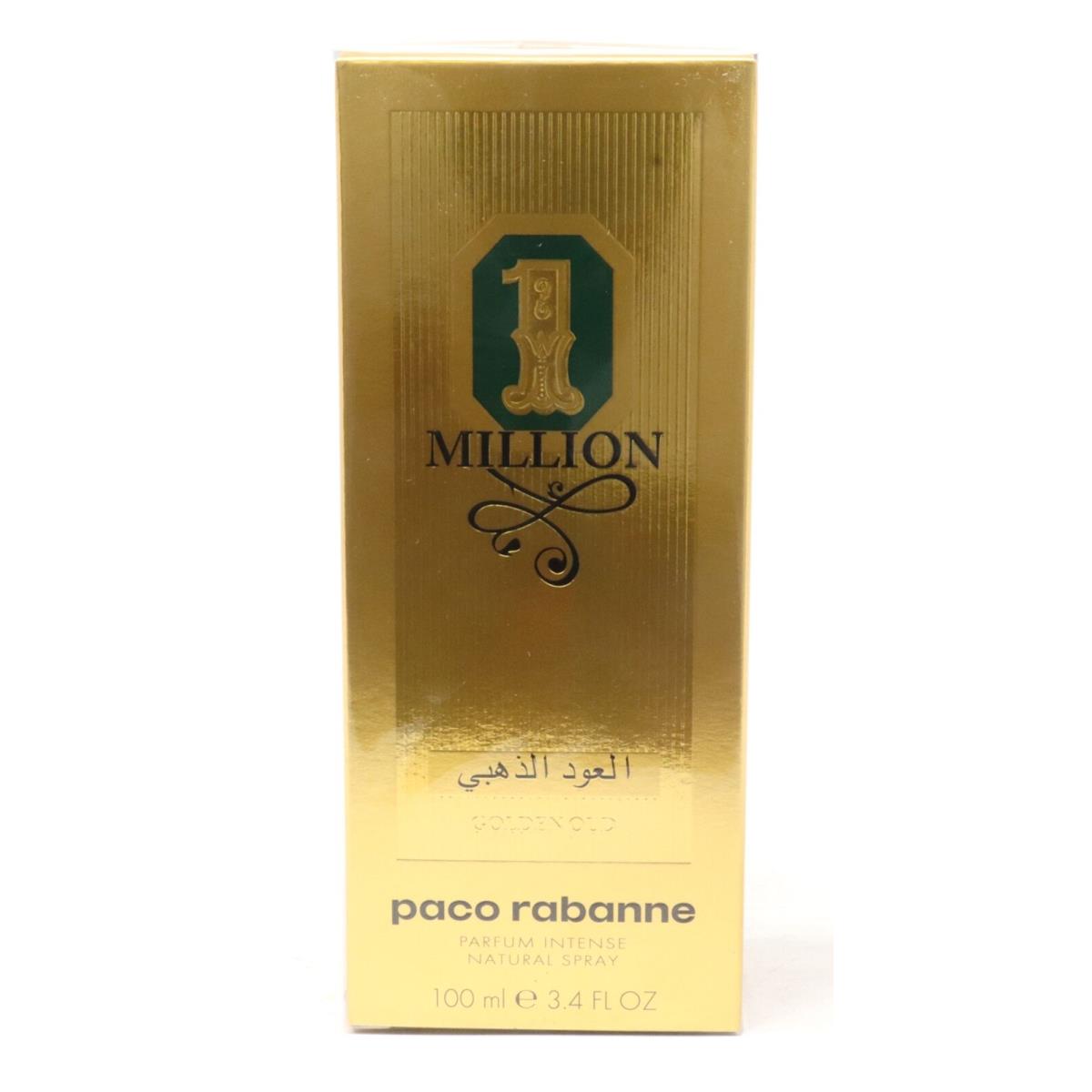 1 Million Golden Oud by Paco Rabanne Parfum 3.4oz/100ml Spray