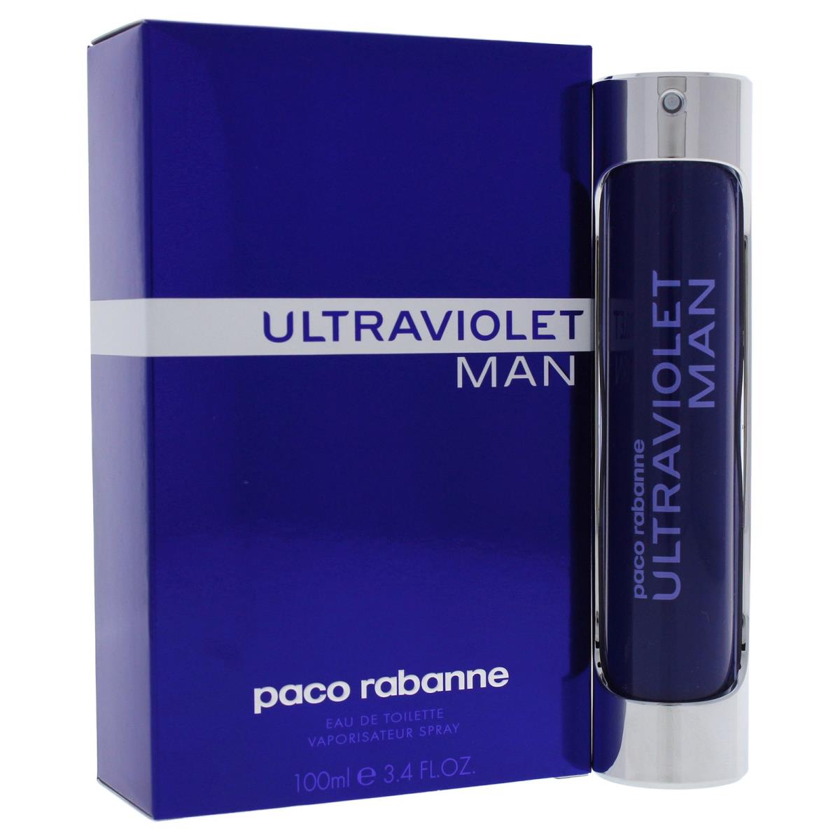 Paco Rabanne Ultraviolet Eau de Toilette Edt Spray For Men 3.4 oz / 100ml