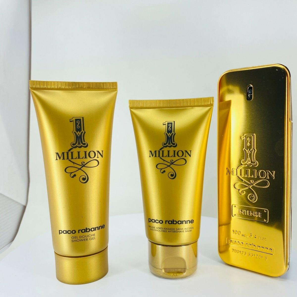 Paco Rabanne 1 Million Intense 3pcs Set - Edt +shower Gel +aftershave Balm -nib