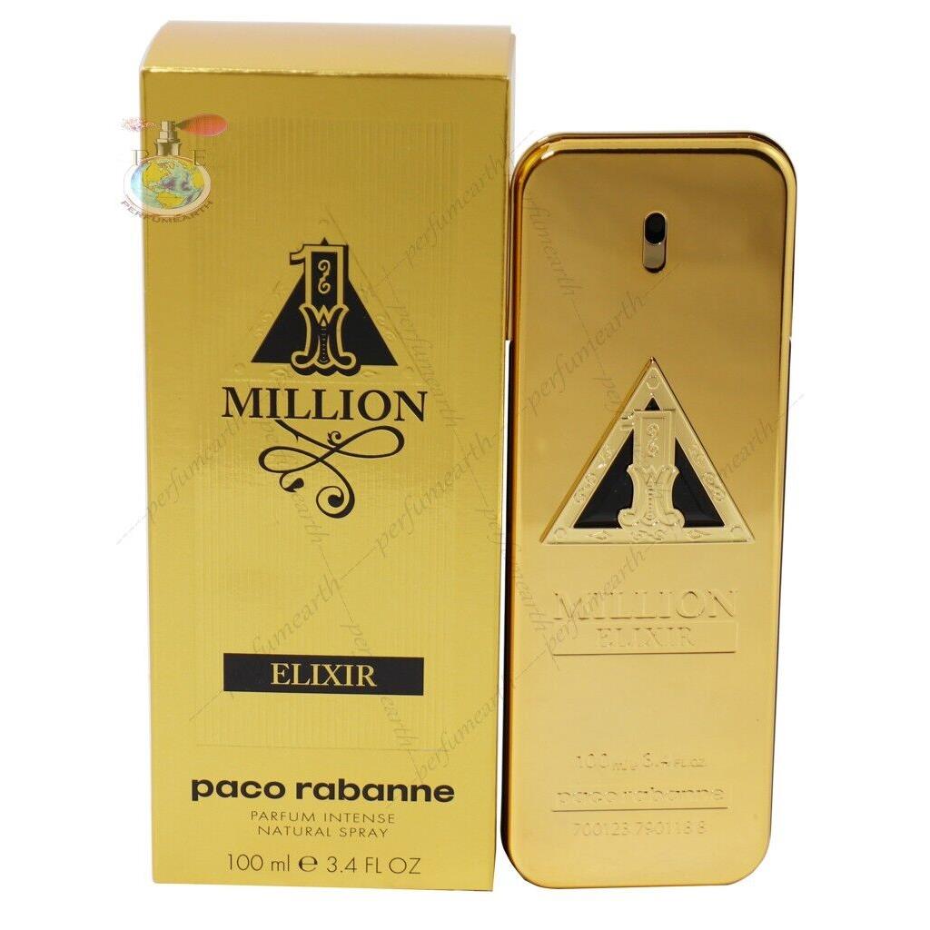 1 Million Elixir By Paco Rabanne 3.4/3.3 oz Parfum Intense Spray Men