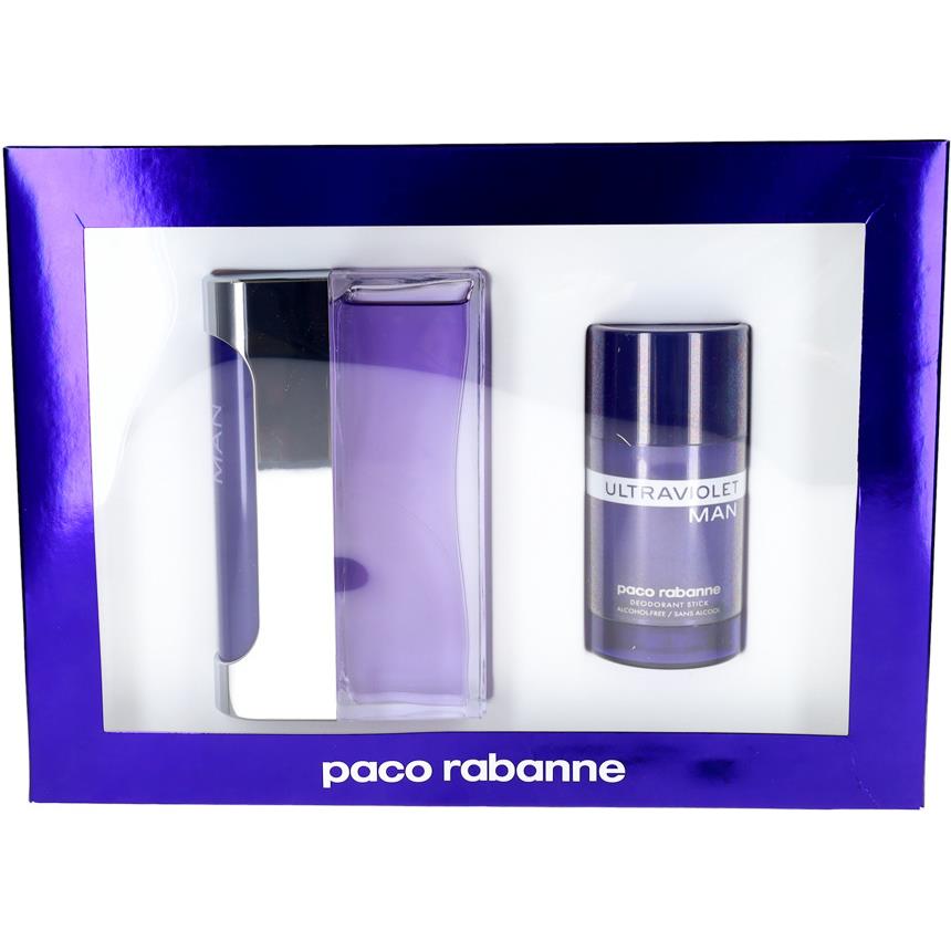 Ultraviolet By Paco Rabanne For Men Set: EDT3.4+Stick Deodorant2.7