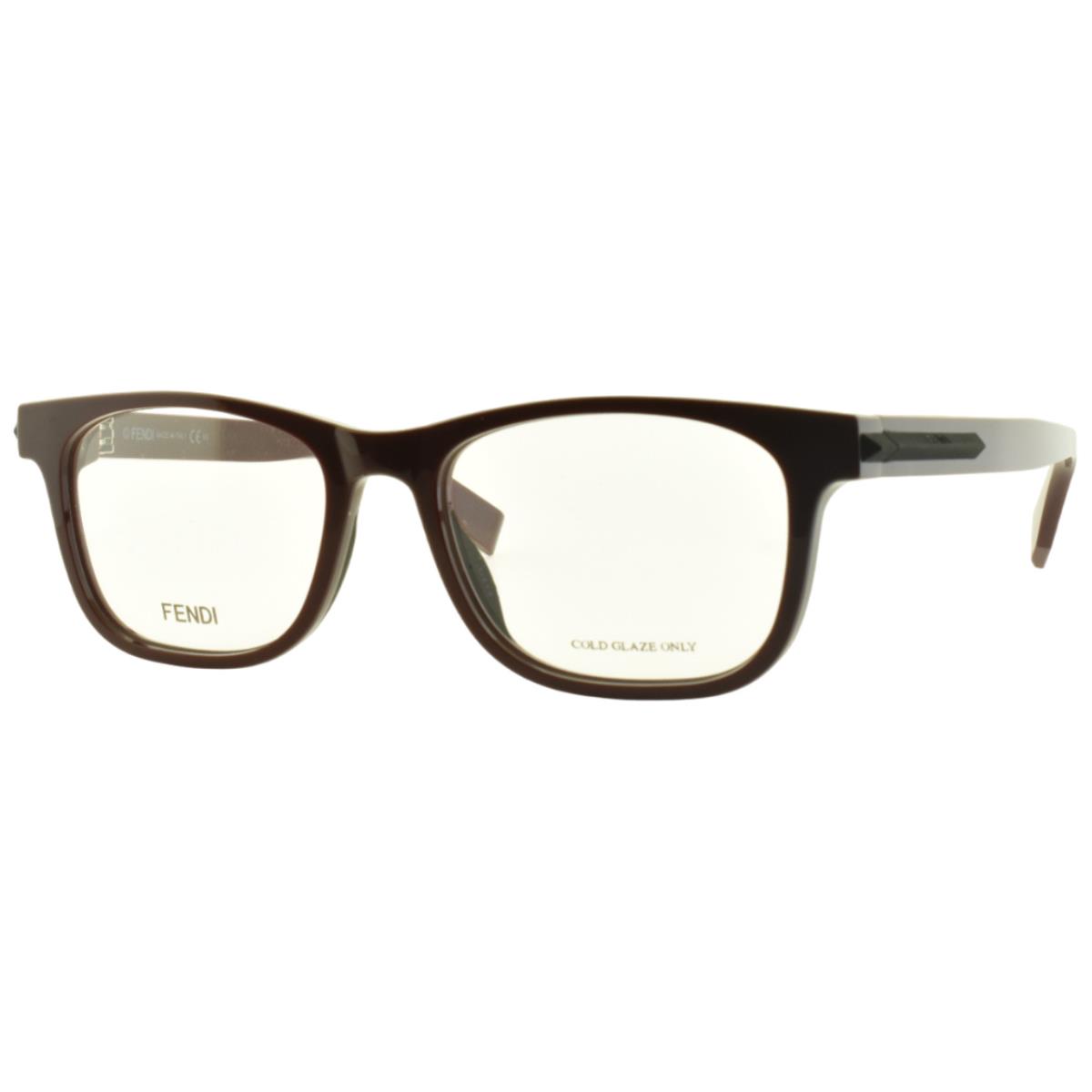 Fendi FF M0037 Lhf Burgundy Rectangle Full Rim Mens Optical Frame