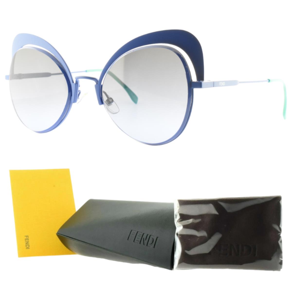 Fendi FF 0274/S Pjp Blue Cat Eye Full Rim Womens Sunglasses - Frame: Blue, Lens: Blue