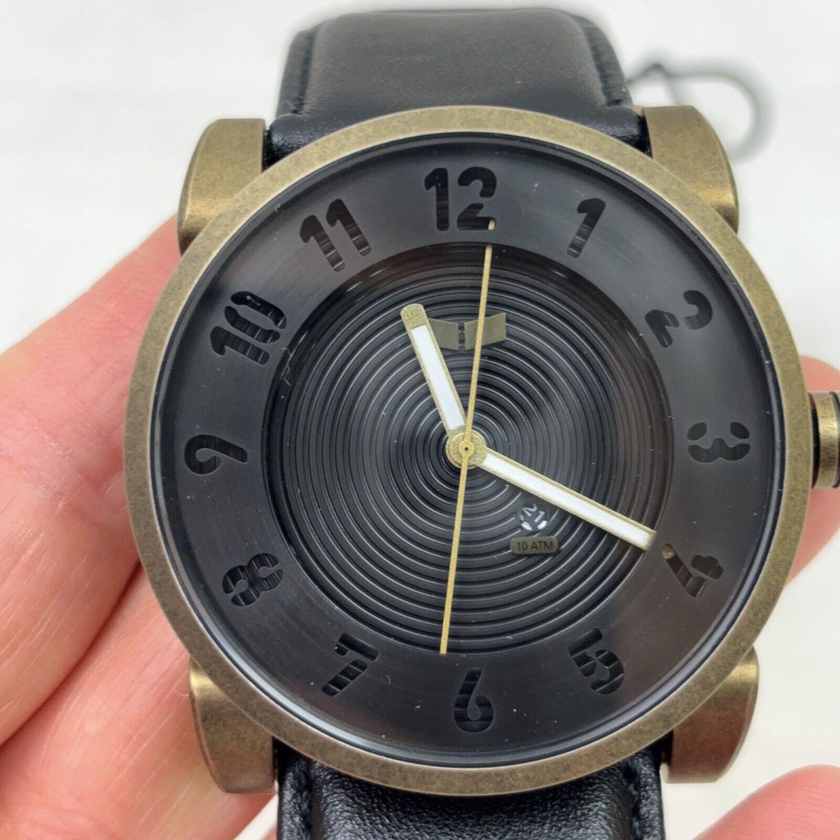 Vestal DOP013 Doppler Oversized Matte Black Gold Patina Watch Stainless