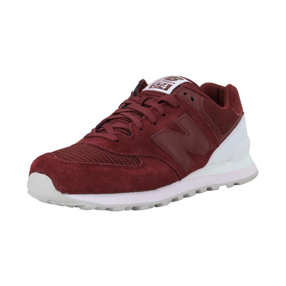 New Balance Men`s 574 Classic Shoes Sneakers ML574WC - Burgundy/white