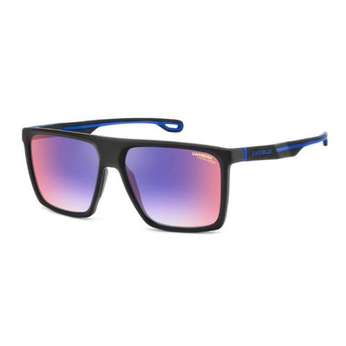 Carrera 4019/S 807 Black Blue Red Shaded Rectangular Men`s Sunglasses