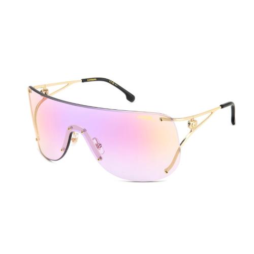 Carrera 3006/S Rhl Gold Black/multilayer Violet Rimless Mask Women`s Sunglasses