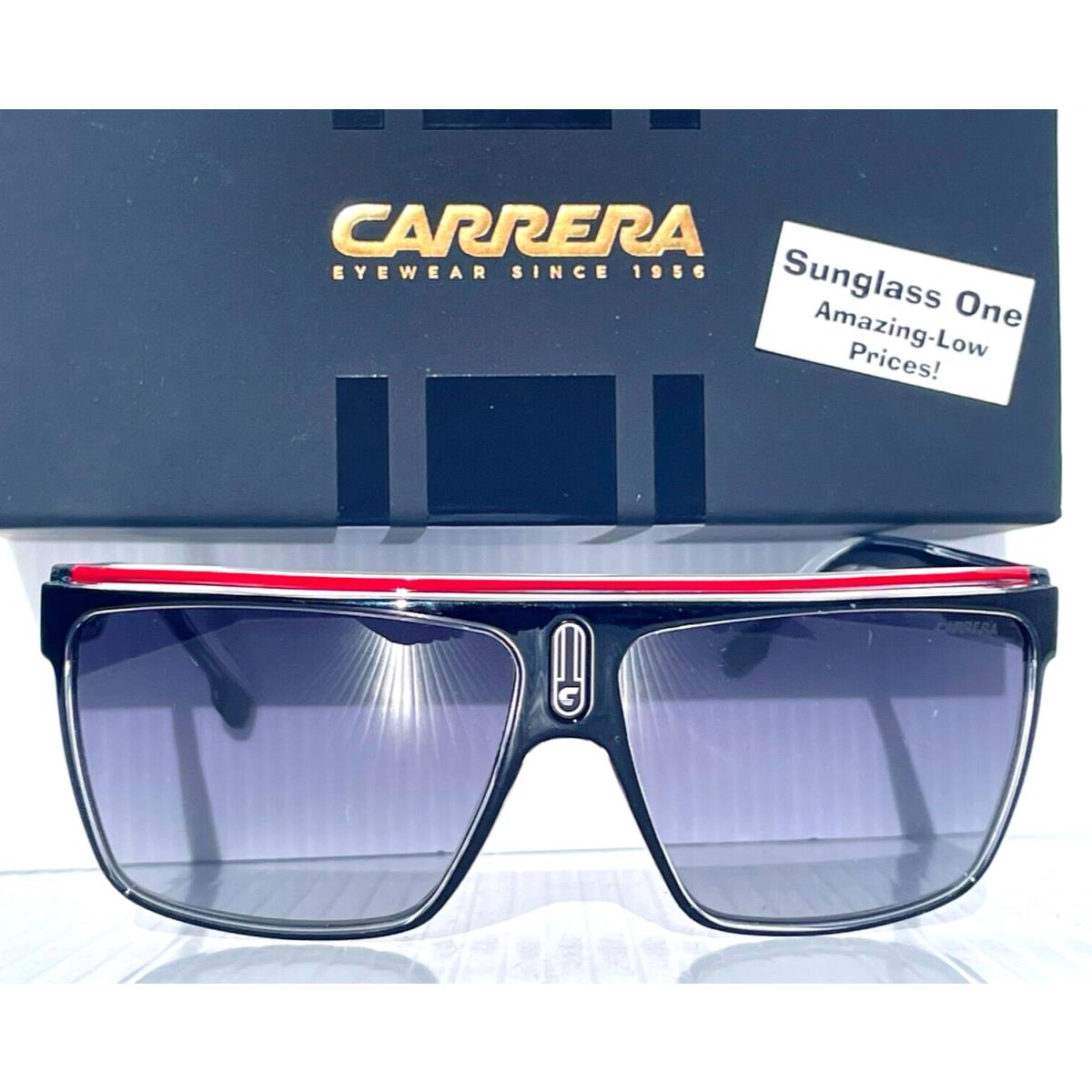 Carrera Black Red Translucent Frame Gradient Grey Lens Sunglass 22/N T4O9O