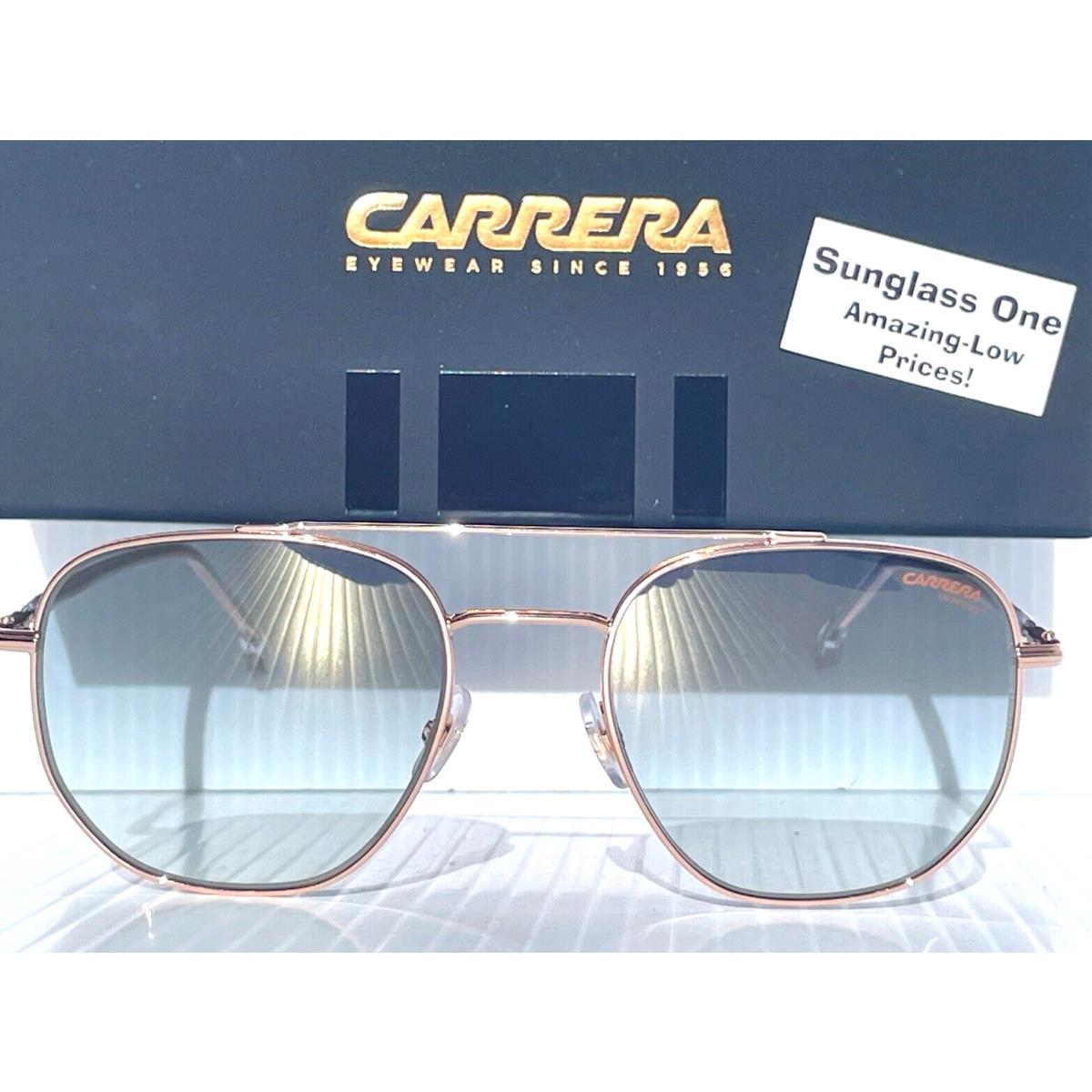 Carrera Polished Rose Gold Pilot Gradient Grey Lens Sunglass 236/S Ddbez