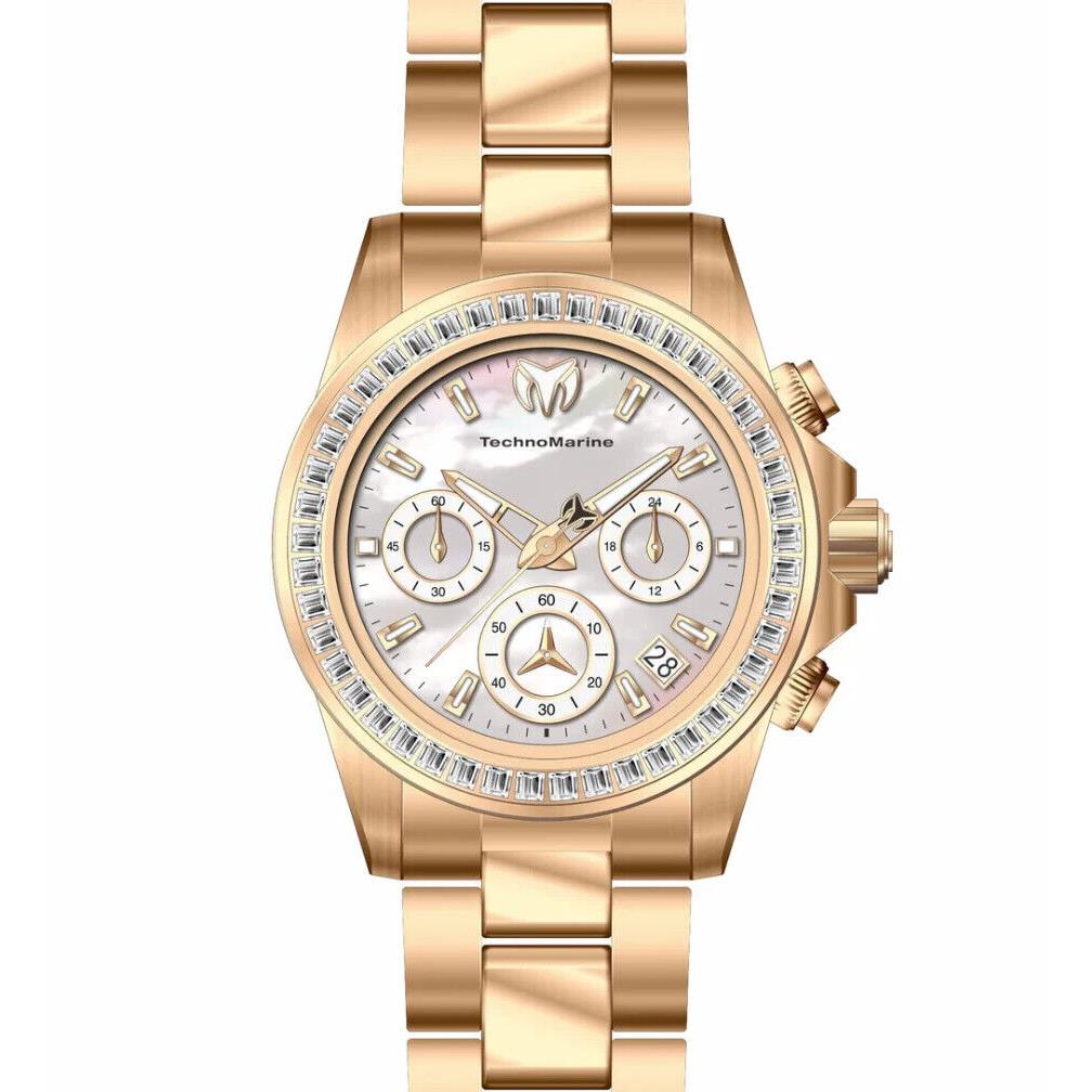 Technomarine Manta Ray TM-222050 Women`s Bracelet Watch Rose Gold Mop Dial