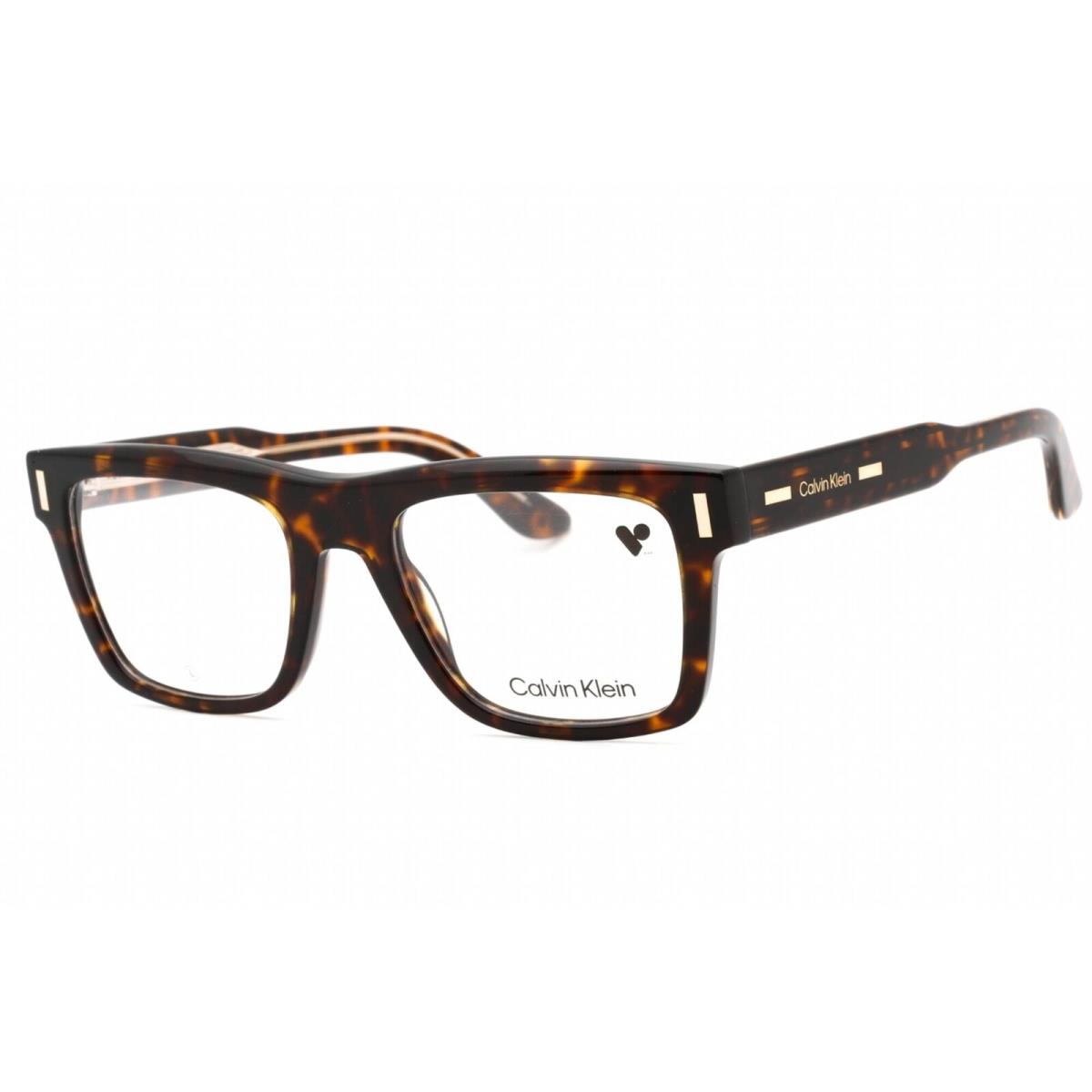 Calvin Klein Men`s Eyeglasses Dark Havana Full Rim Rectangular Frame CK23519 237