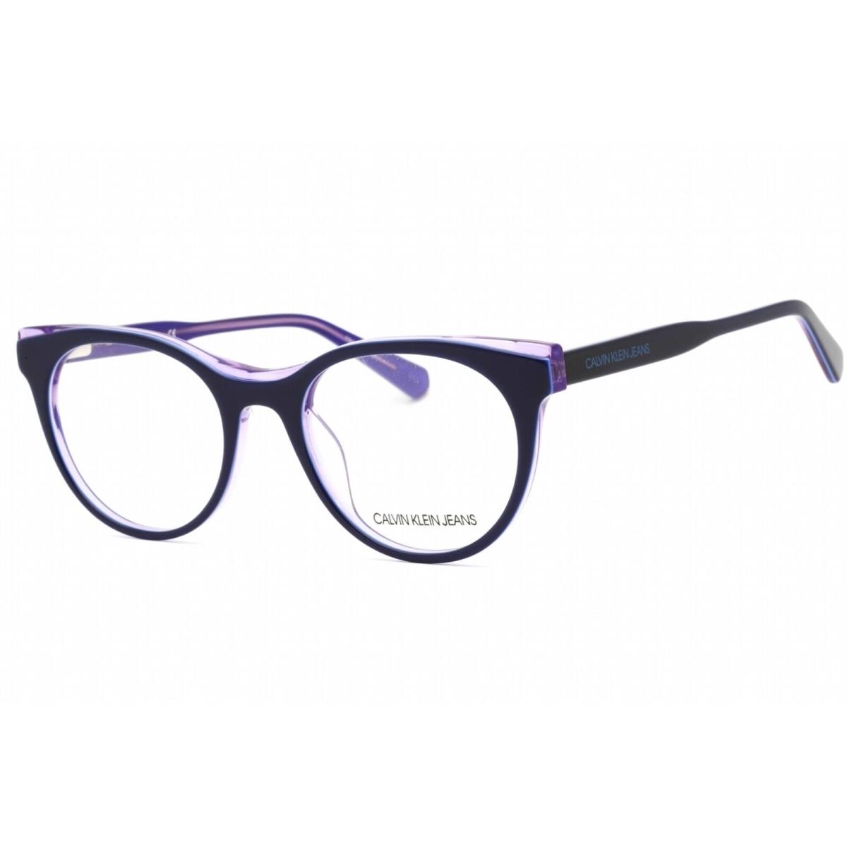 Calvin Klein Jeans Women`s Eyeglasses Navy/crystal Purple Cat Eye CKJ19511 408 - Frame: Navy/Crystal Purple, Lens: Clear Demo