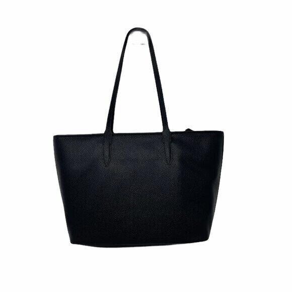 Calvin Klein Monogram Logo Pebble Small Tote Bag Black