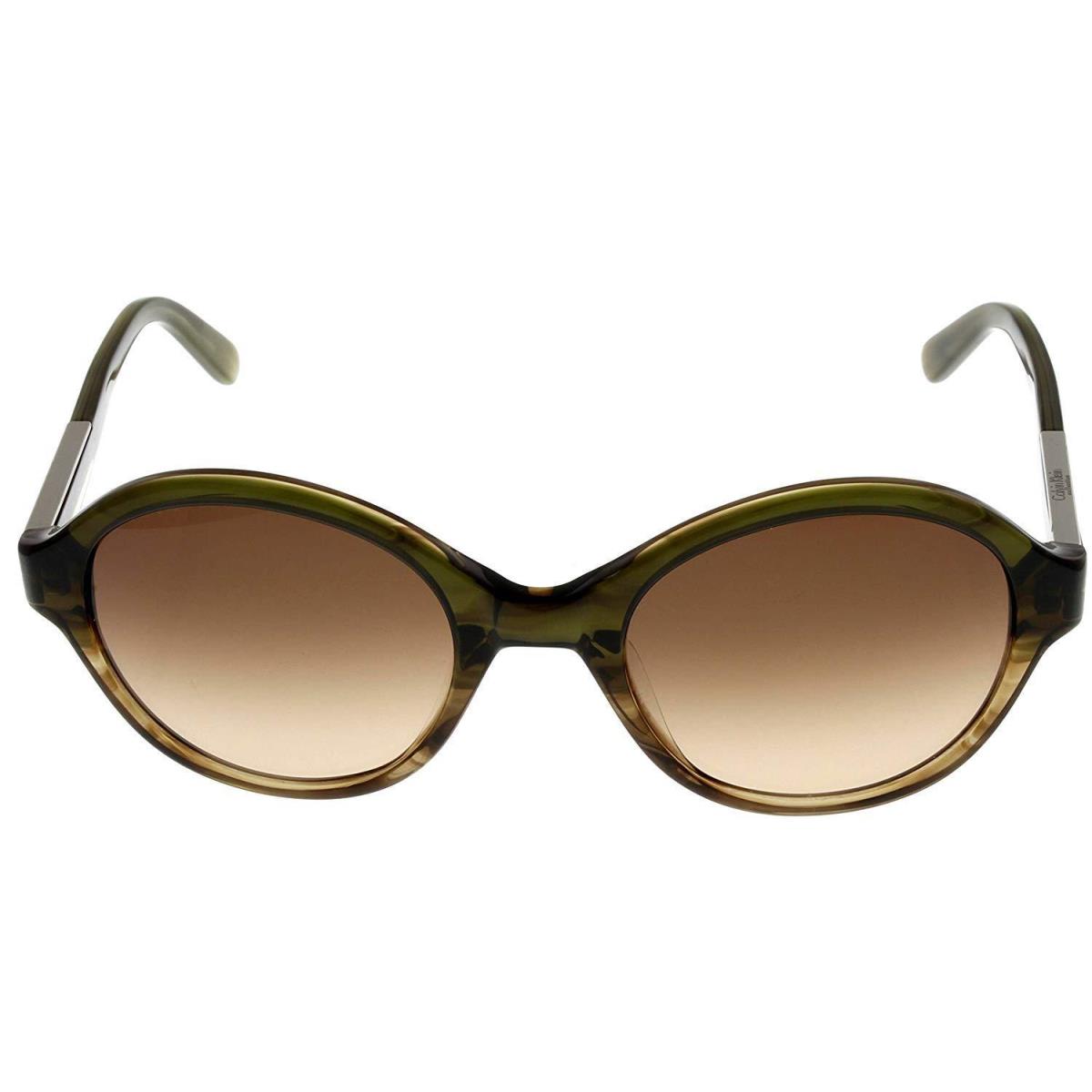 Calvin Klein Sunglasses Havana Olive Brown Unisex Round CK7865 313