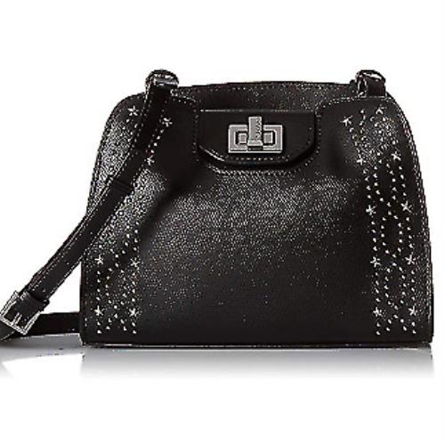 Calvin Klein Clementine Mercury Leather and Celestial Stud Embellished Crossbody