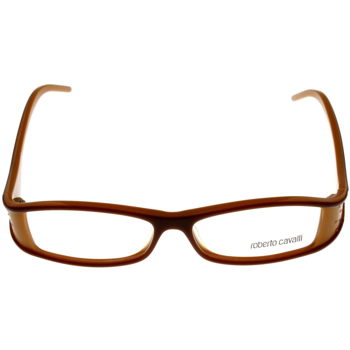 Roberto Cavalli Eyeglasses Frame Women Brown Caramel Rectangular RC198 M79