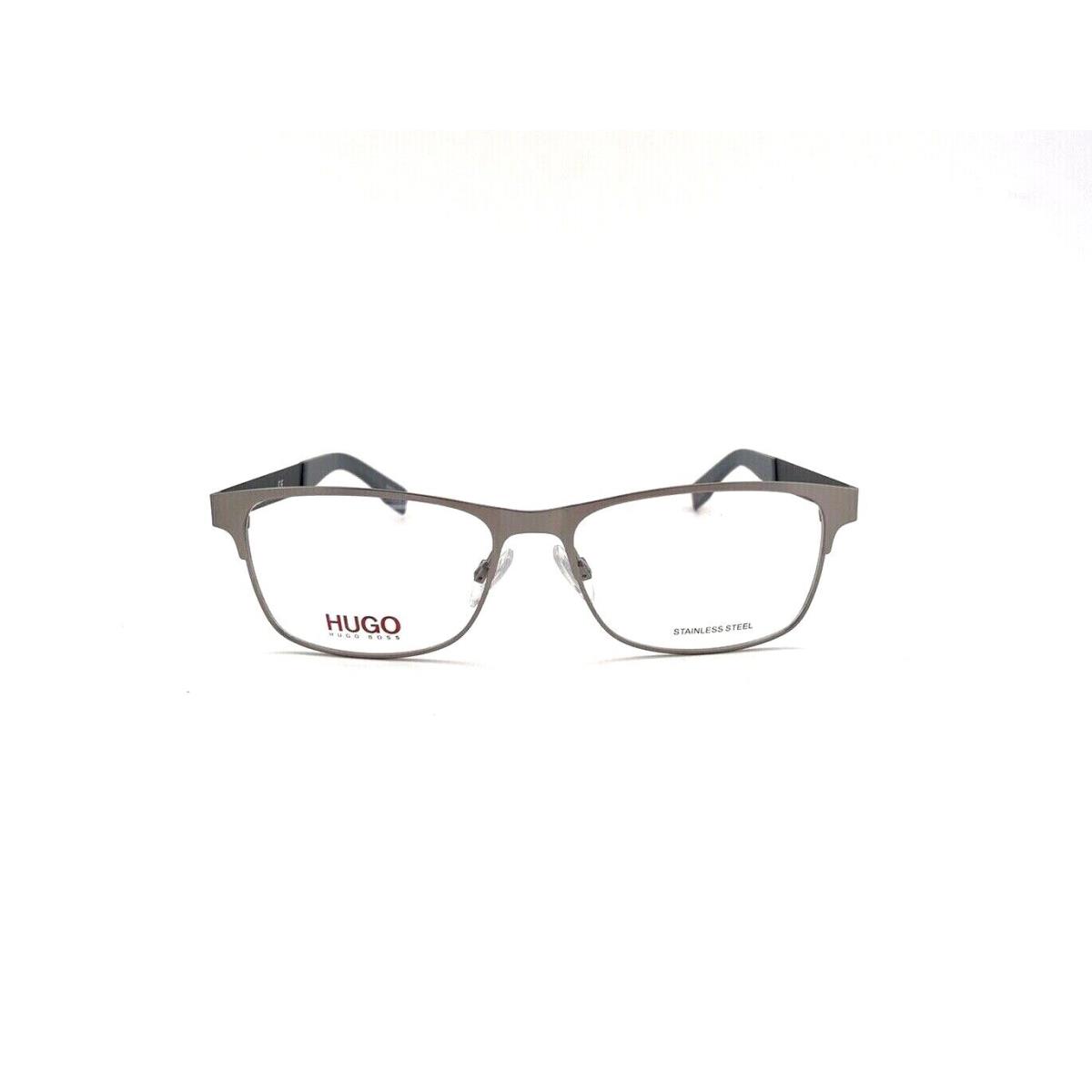 Hugo Boss Frames Gunmetal Eyeglasses Men`s Stainless Steel 0247 R81 56 16