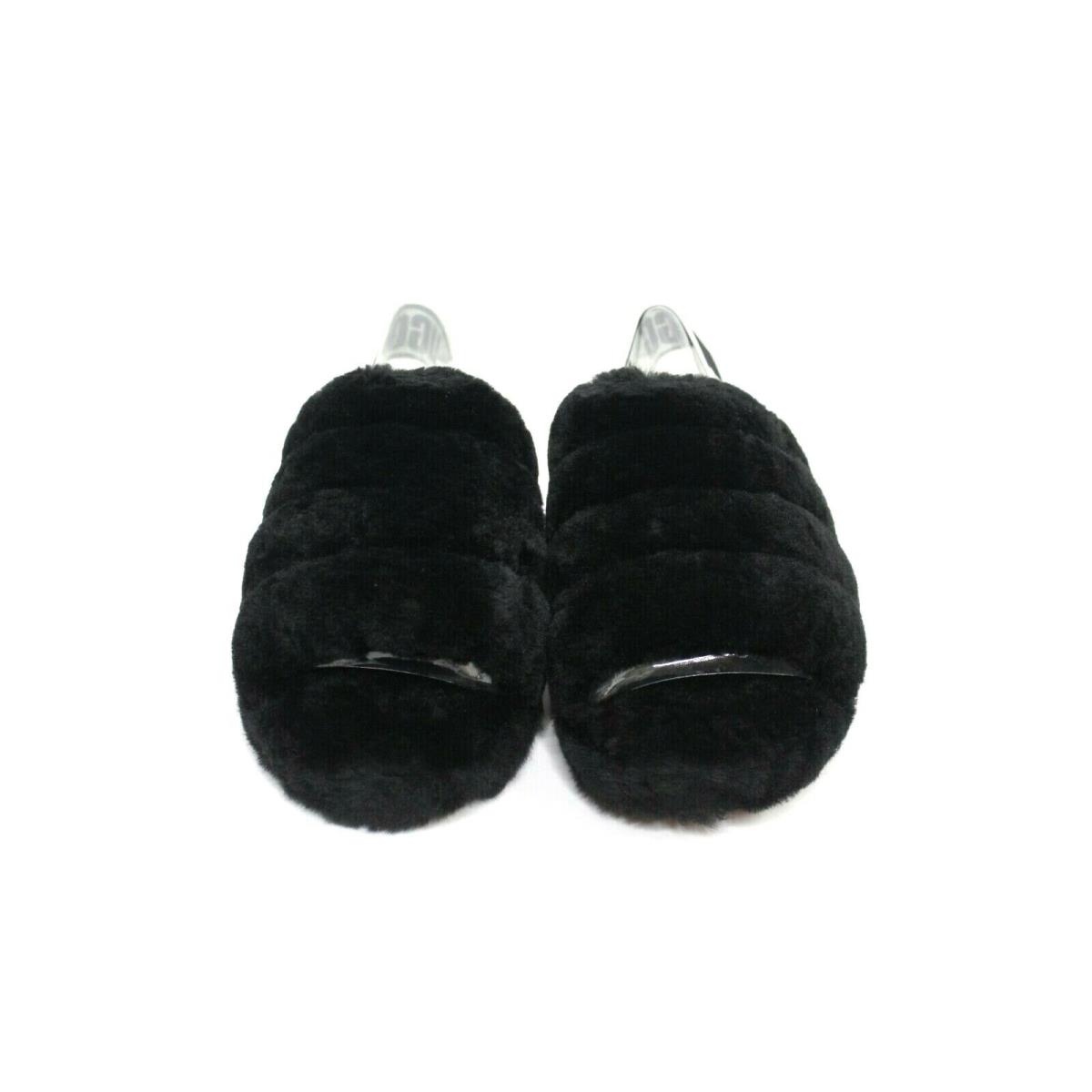 Ugg Fluff Yeah Slides Sheepskin Black Color Slipper Size 6 US - Black