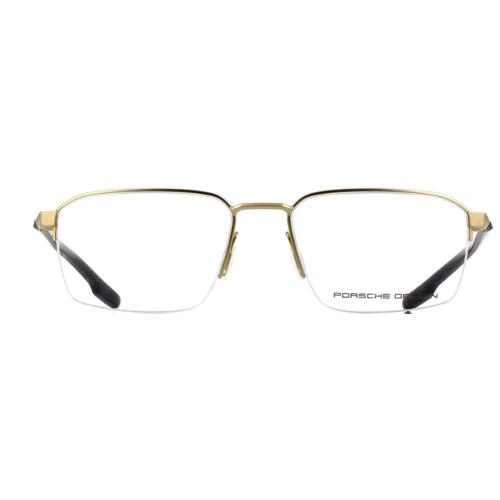 Porsche Design P8763 C Gold Rectangular Men`s Eyeglasses