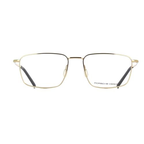 Porsche Design P8760 B Gold Rectangular Men`s Eyeglasses