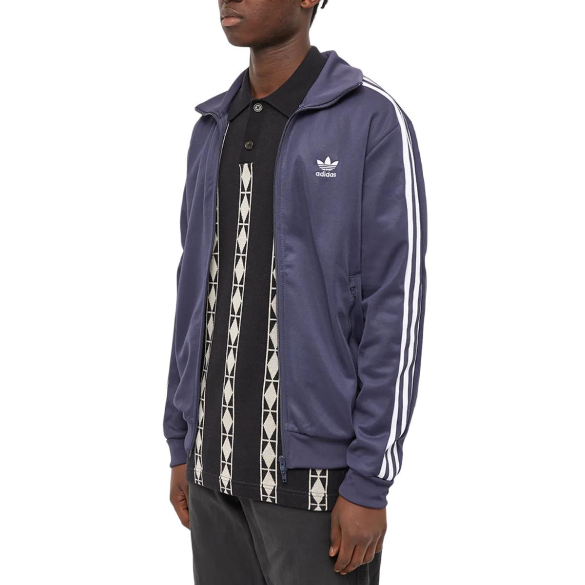 Men`s Adidas Originals FB Nations Beckenbauer 3 Stripe Track Top Jacket Shawdow Navy