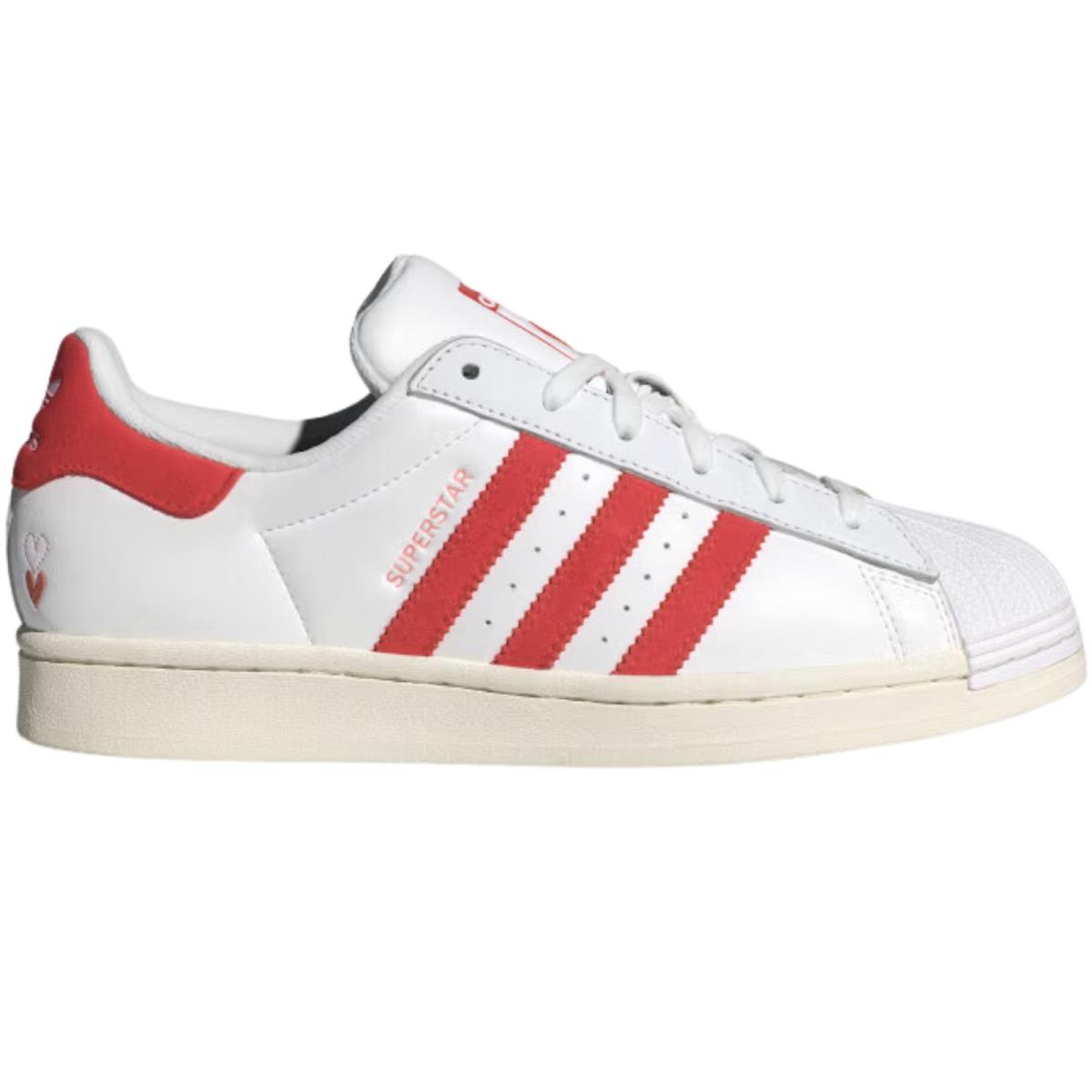 Adidas Originals Superstar Women`s Casual Shoes All Colors US Sizes 6-11 - Cloud White/Bright Red/Wonder Clay