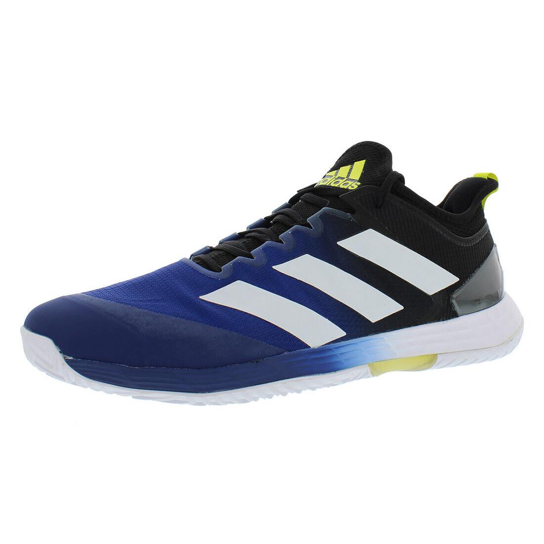 Adidas Adizero Ubersonic 4 Mens Shoes - Core Black/Acid Yellow/Victory Blue, Main: Multi-Colored