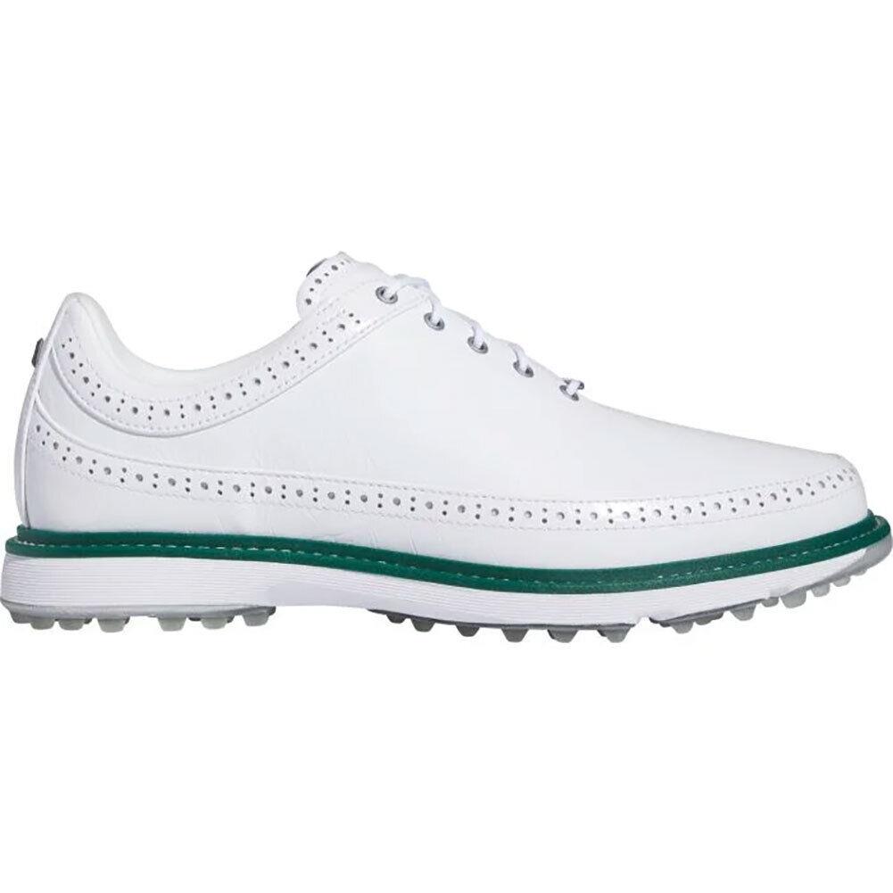 Adidas MC80 Golf Shoes - Cloud White/silver Metallic/collegiate Green - White