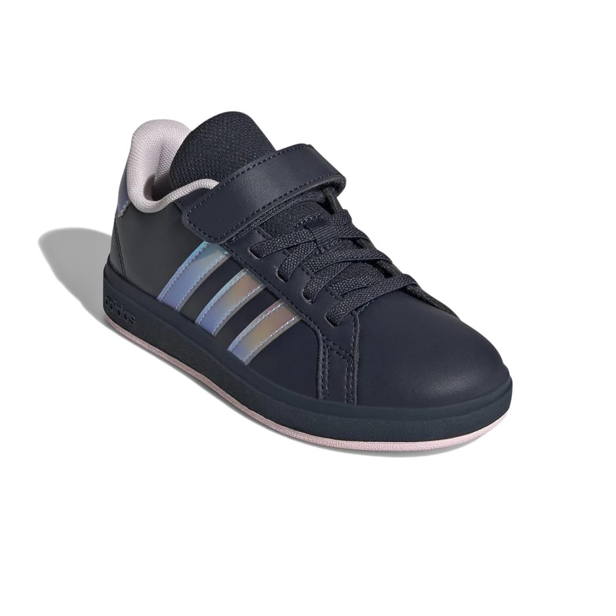 Children Unisex Shoes Adidas Kids Grand Court 2.0 Shoes Little Kid - Aurora Ink/Iridescent/Clear Pink